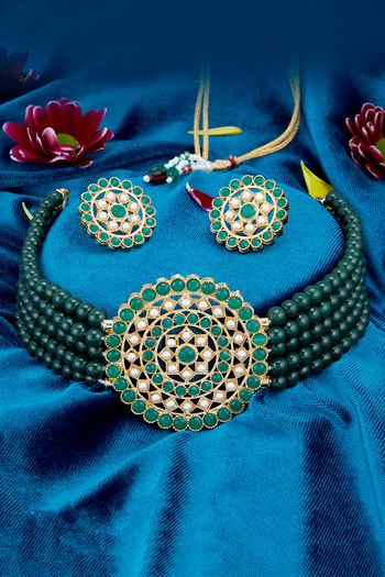 Dark green clearance necklace set